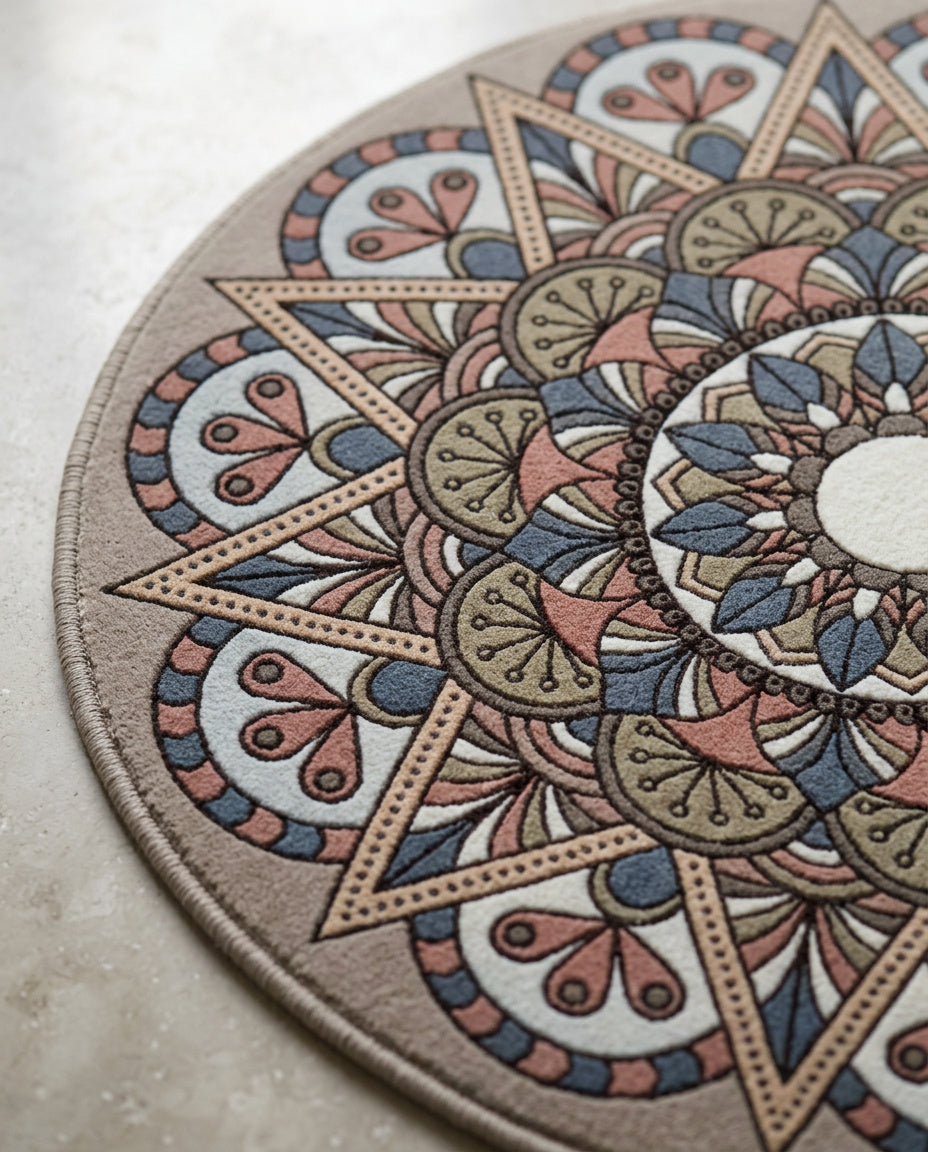 Tibetischer Mandala Teppich - Thangka Kunst für Wohnzimmer & Schlafzimmer | Zen Deko