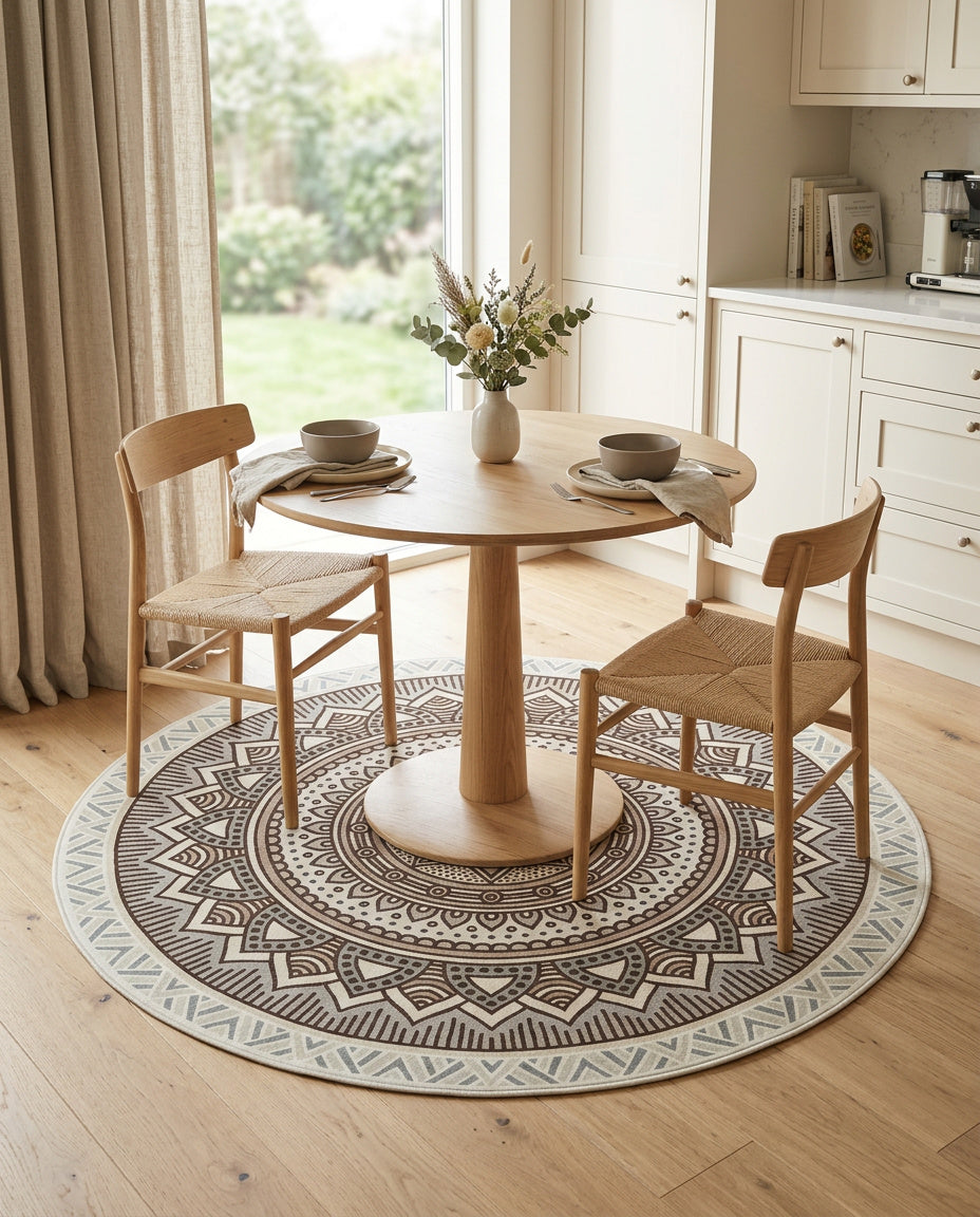 Grün - Mix- farbig Tibetischer Mandala Teppich - Thangka Kunst für Wohnzimmer & Schlafzimmer | Zen Deko