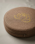 Lotus Meditationskissen Rund 40cm - Yoga Sitzkissen mit abnehmbarem Bezug | Tatami Bodenkissen