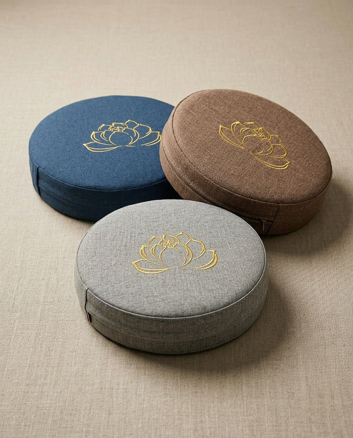 Lotus Meditationskissen Rund mit abnehmbarem Bezug