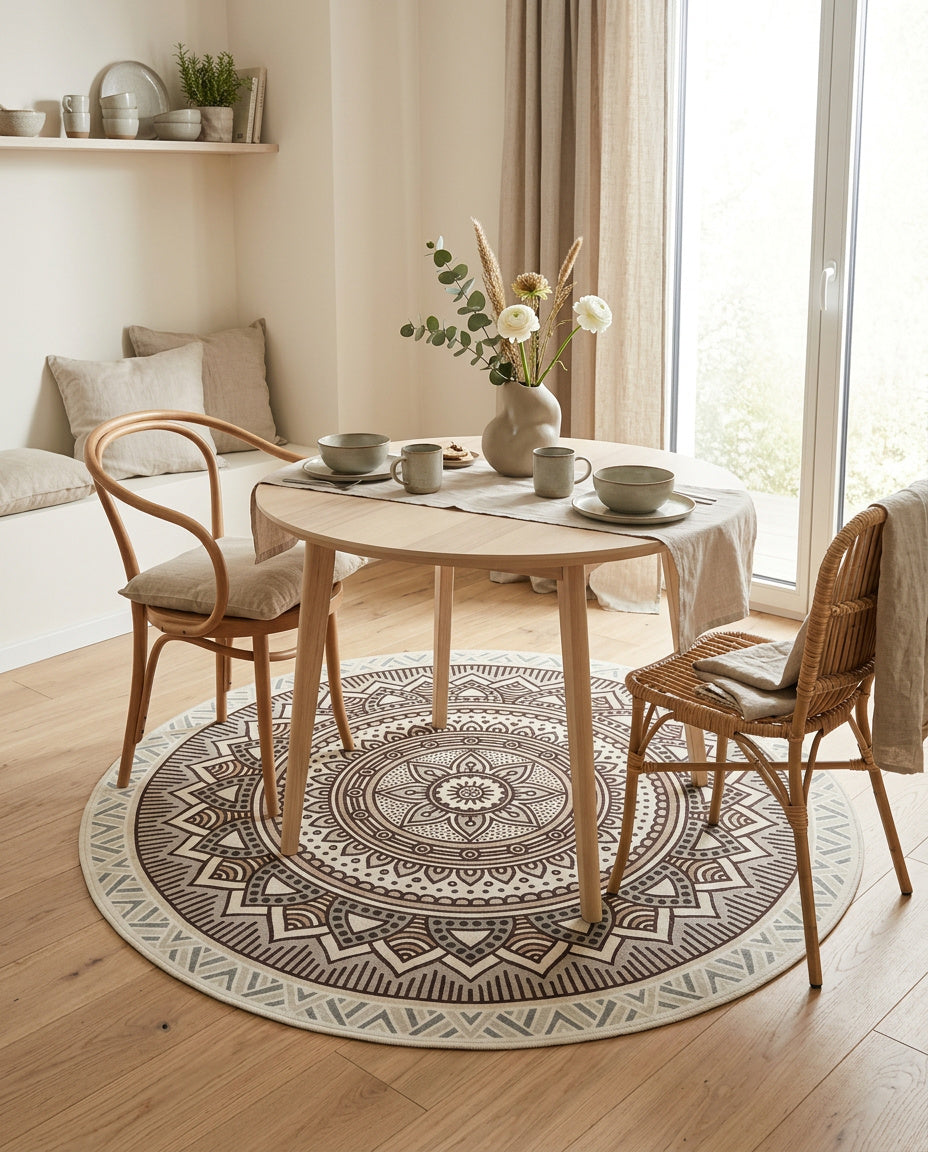 Tibetischer Mandala Teppich - Thangka Kunst für Wohnzimmer & Schlafzimmer | Zen Deko